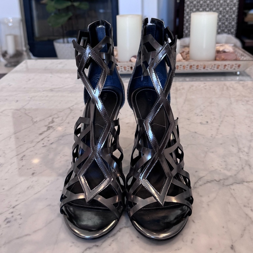 KENDALL + KYLIE Silver Caged Heels